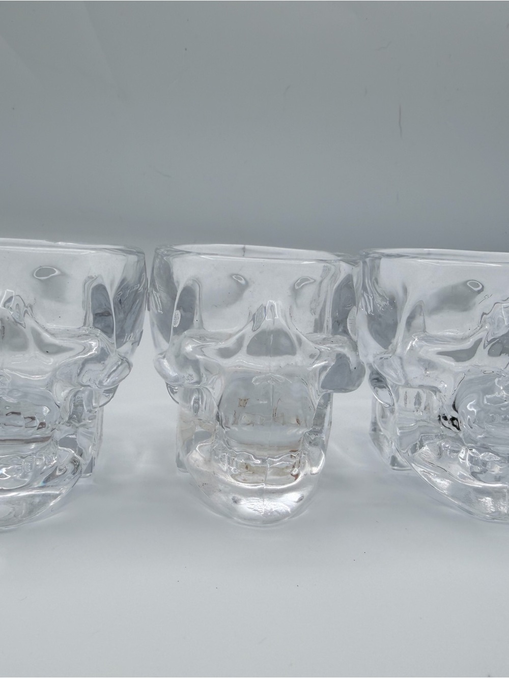 Crystal Head Vodka 2 Ounce Skull Shot Glasses Set of 3